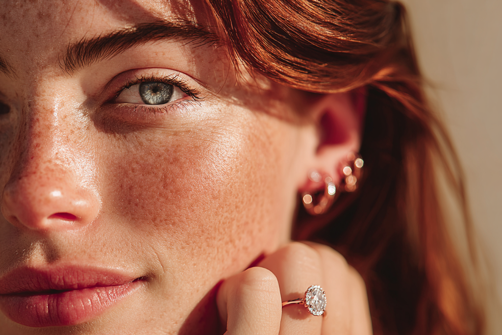 Lab-grown diamond engagement ring handcrafted in Antwerp by Labelle