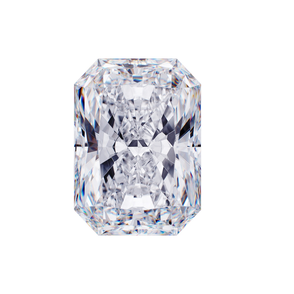 Radiant diamond hybrid facet arrangement showing 70 facets