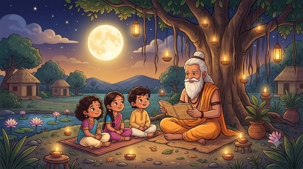 Guru Purnima for Kids: 3 Inspiring Stories About Teachers, Wisdom, and Gratitude - Hindu mythology story blog post from Divine Tales for Kids