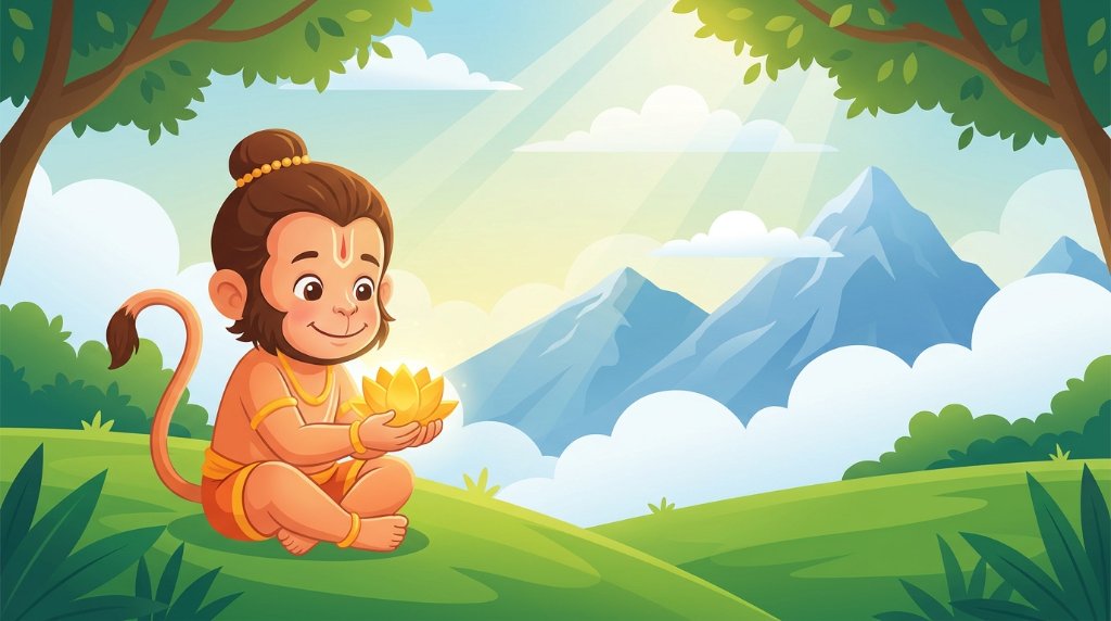 5 Life Lessons Kids Can Learn from Lord Hanuman: Strength, Humility, and Devotion - Hindu mythology story blog post from Divine Tales for Kids