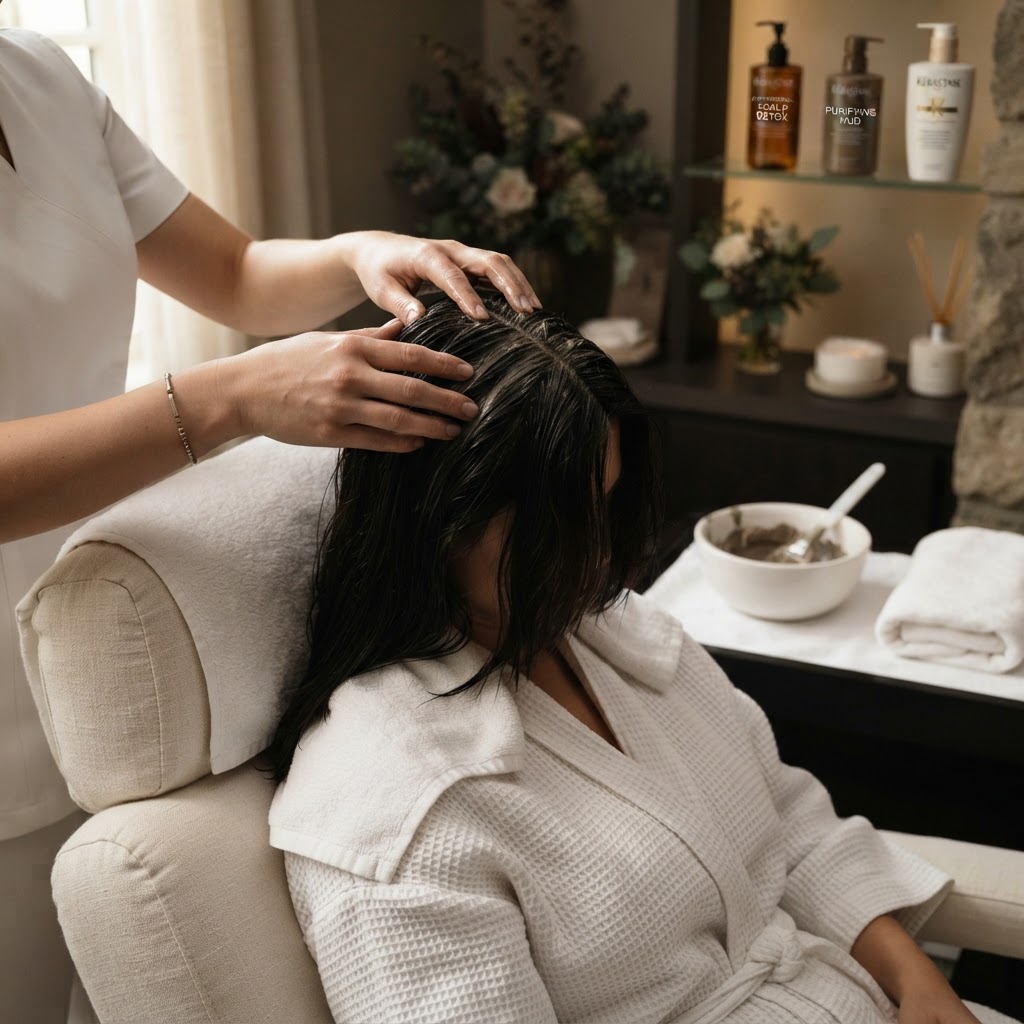 ליאת יעקב מעניקה טיפול ניקוי עמוק לקרקפת ב-Liat Spa Clinic פתח תקווה