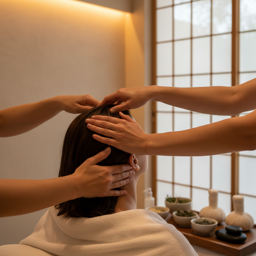 עיסוי ספא ראש יפני