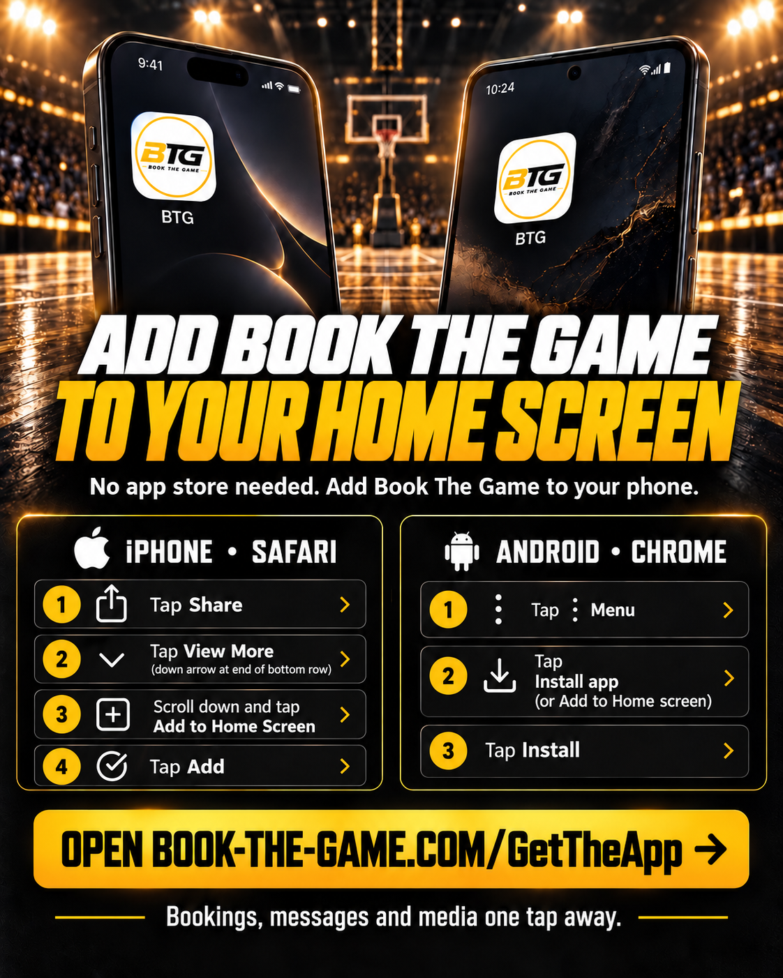 Take Book The Game with you — add BTG to your home screen