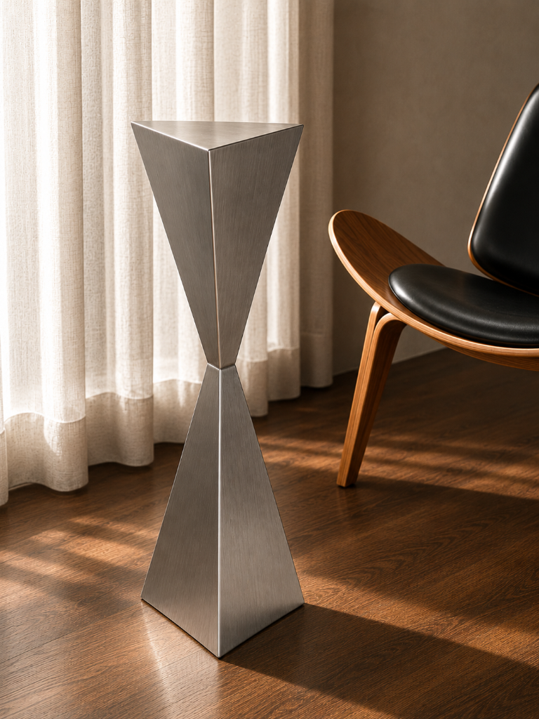 TEMPO TALL עמוד תצוגה נירוסטה בחלל — ריהוט אדריכלי, Studio MA REN ישראל