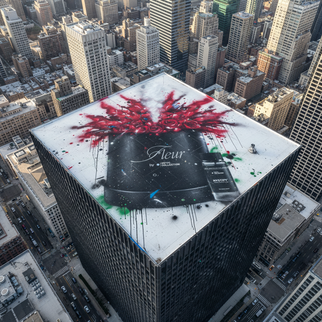Land Art Media - Rooftop Painted Ad