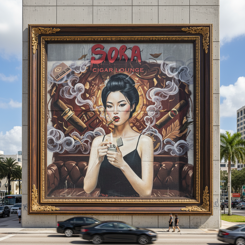 Giant Paintings - SORA Cigar Lounge