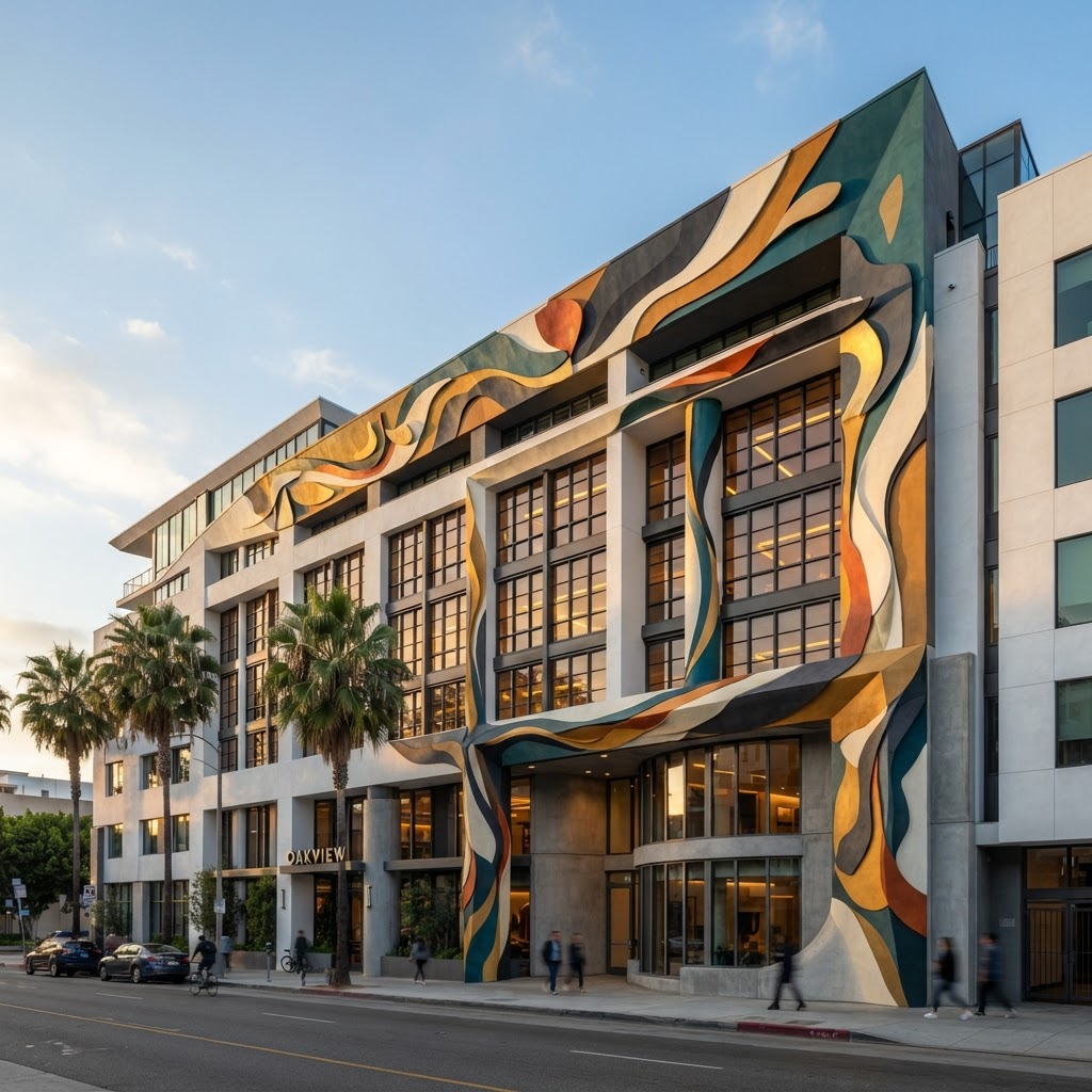 Art Installation Shaped To A Building Facade
