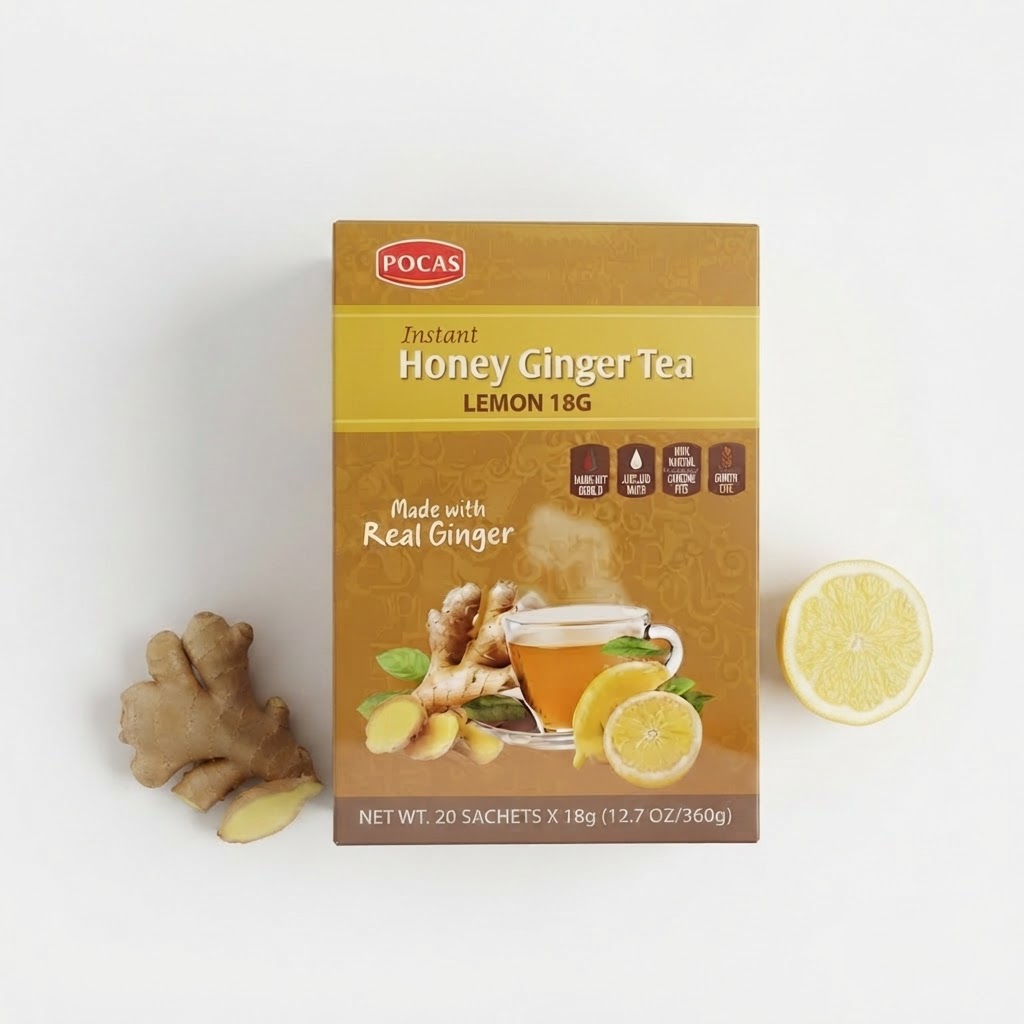 POCAS HONEY GINGER TEA LEMON 18G - Thumbnail 2