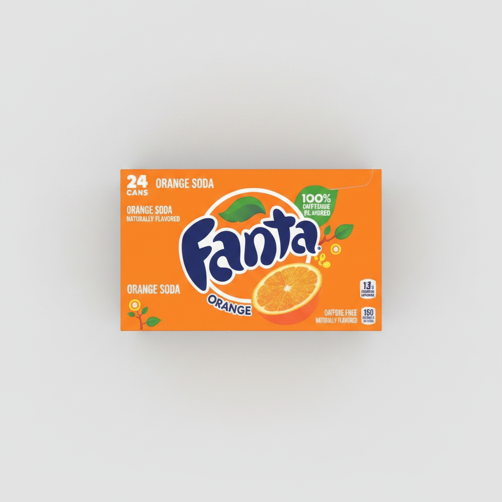 FANTA ORANGE SODA CAN 12OZ 24PK - Thumbnail 3