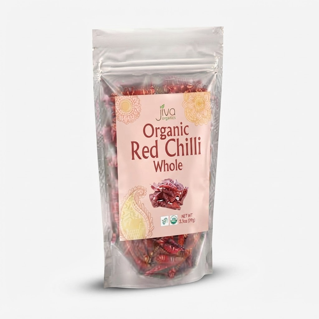 JIVA ORGANIC RED CHILLI WHOLE 3.5OZ - Thumbnail 4