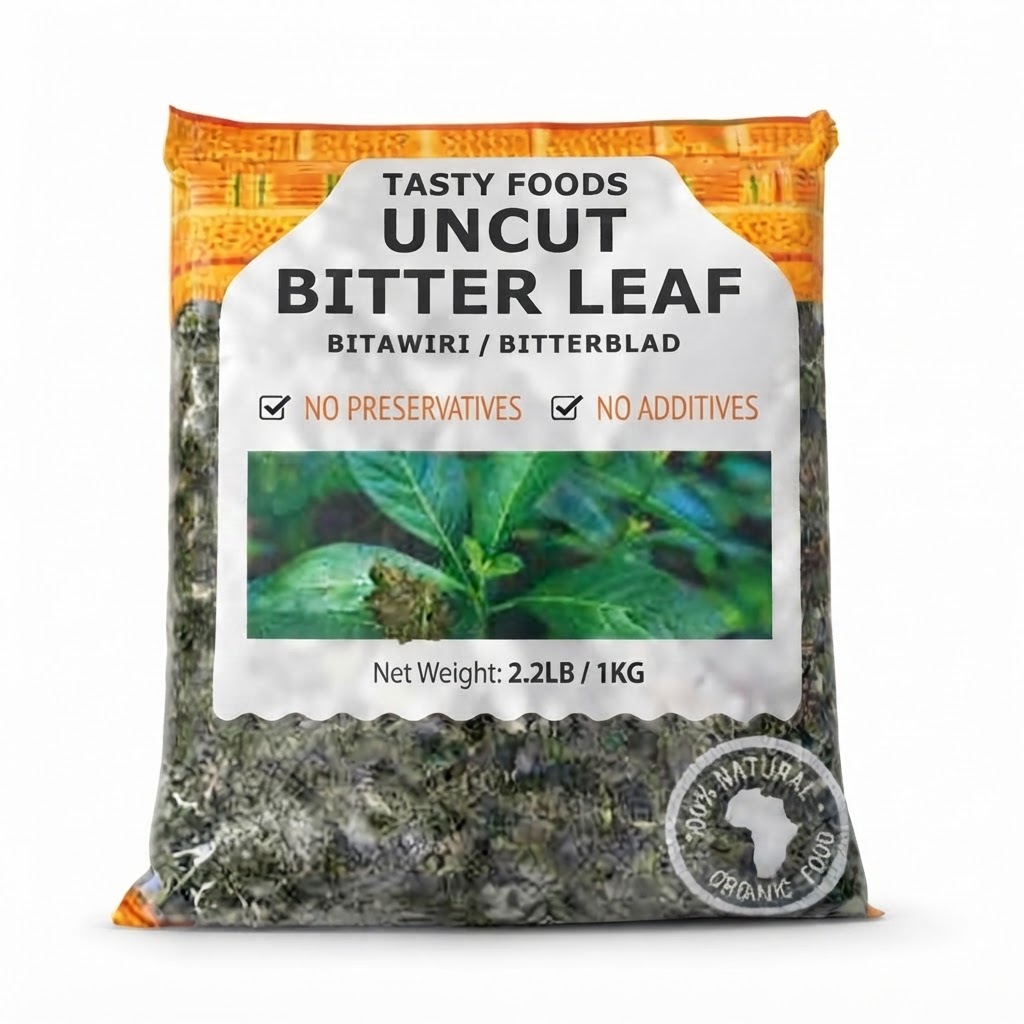 TASTY FOODS UNCUT BITTER LEAVES 2.2LB/1KG - Thumbnail 4