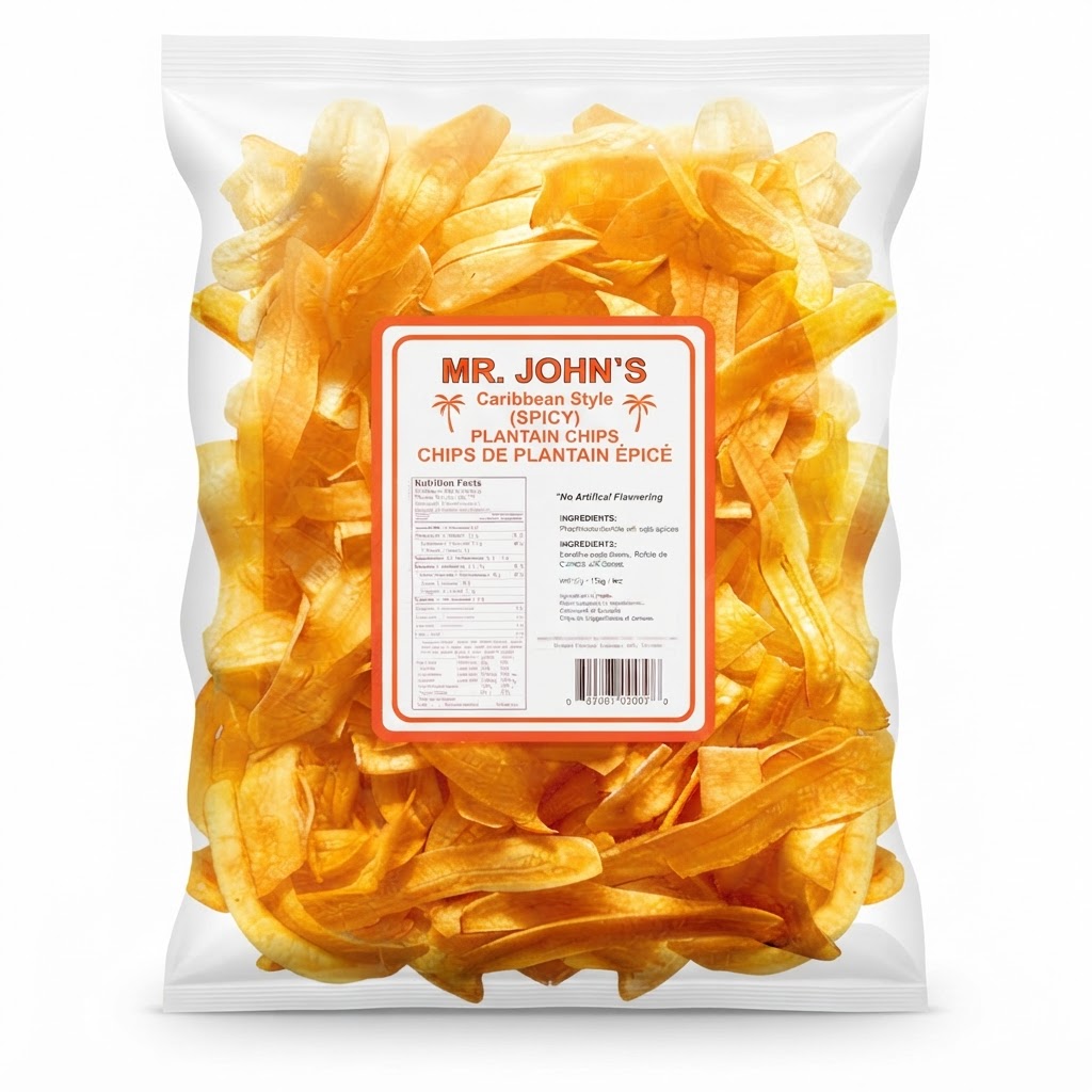 MR.JOHN`S CARIBBEAN PLANTAIN SPICY (275G)/9OZ