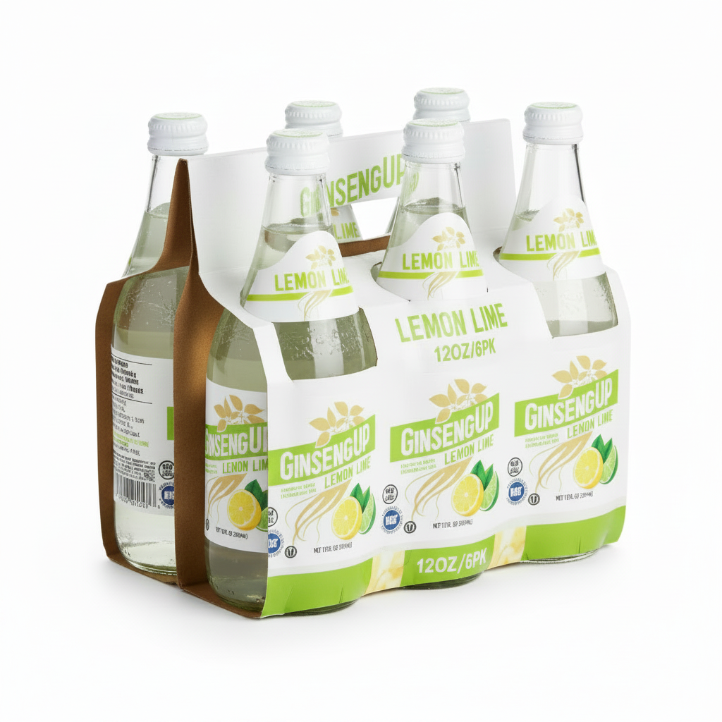 GINSENGUP LEMON LIME 12OZ/6PK - Thumbnail 4