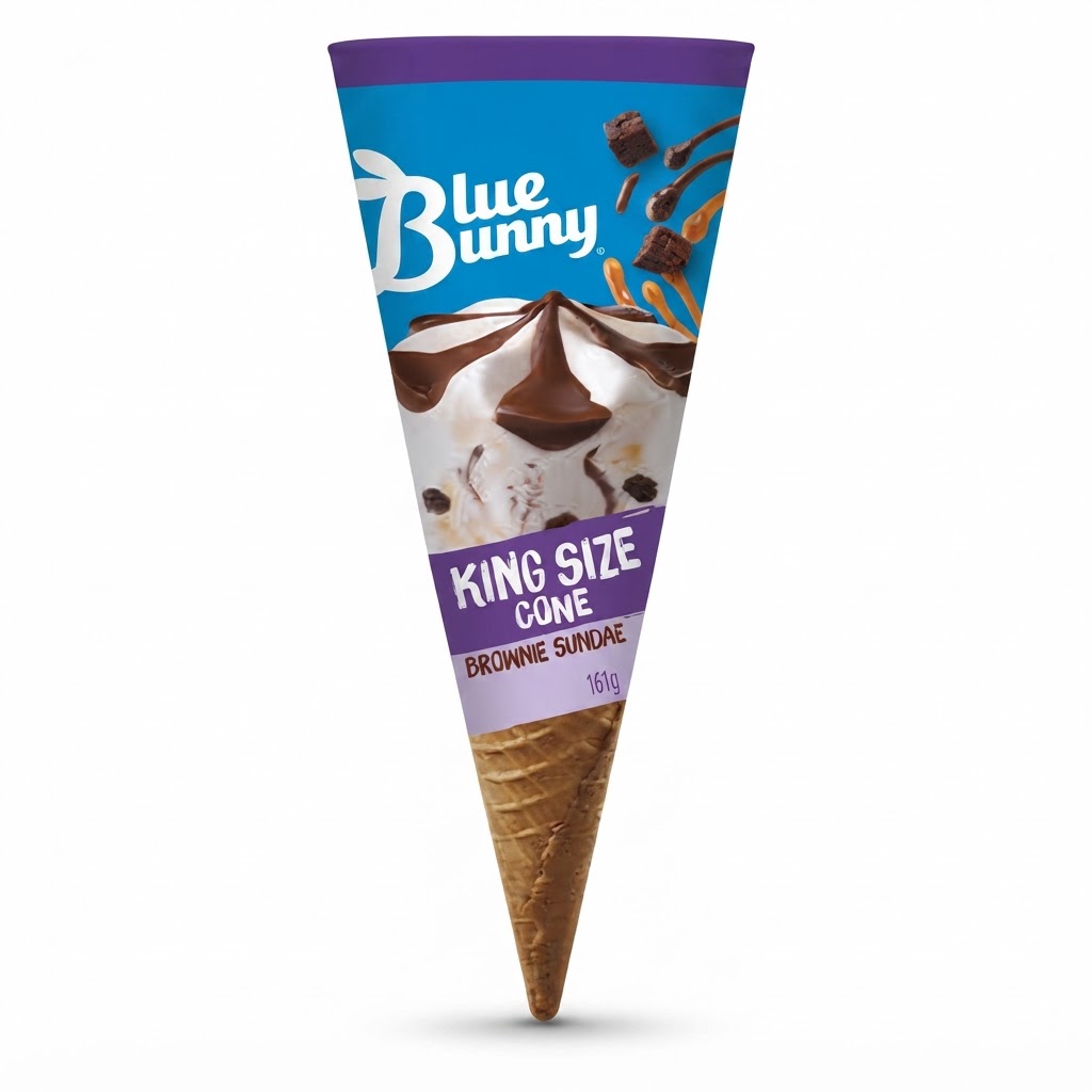 BLUE BUNNY KING SIZE CONE BROWNIE 161G
