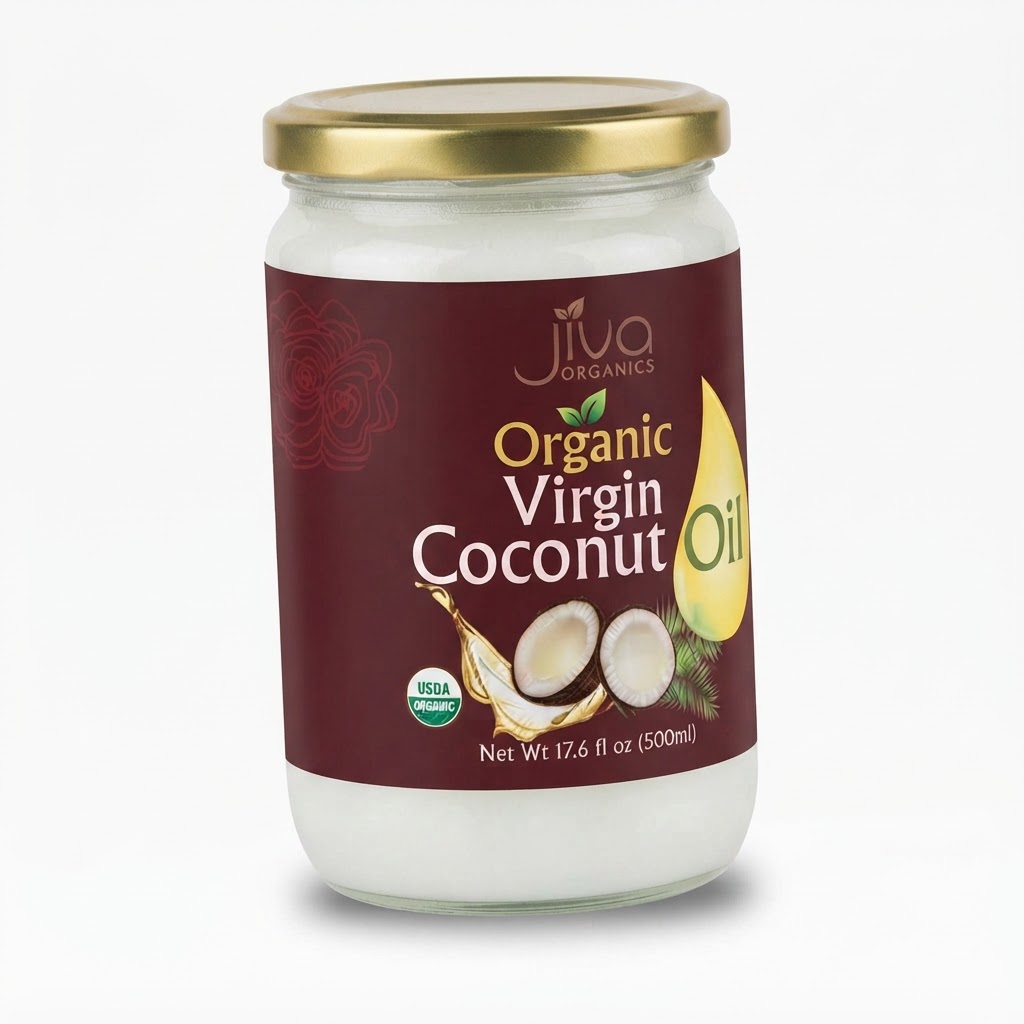 JIVA ORGANIC COCONUT OIL 500ML/17.6OZ - Thumbnail 3