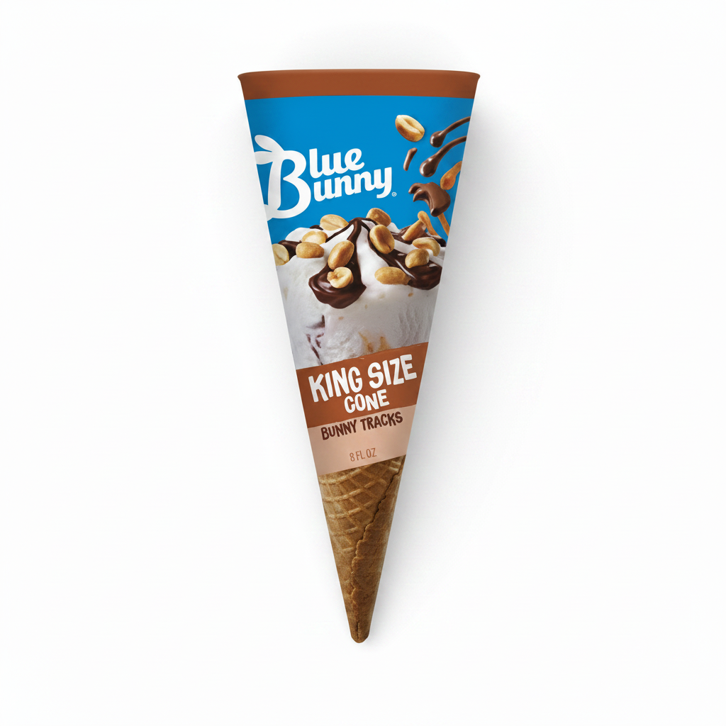 BLUE BUNNY KING SIZE CONE BUNNY TRACKS 8 FL OZ - Thumbnail 3