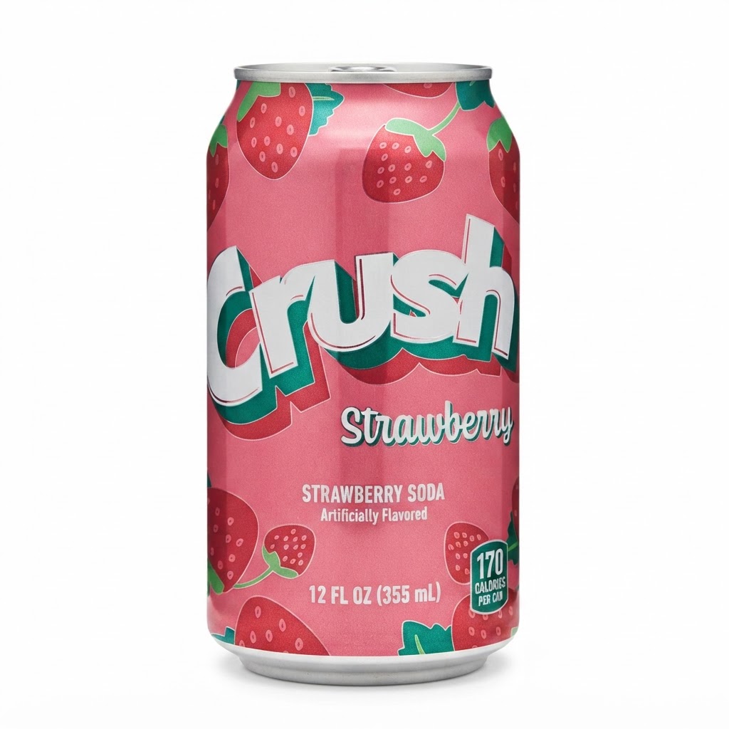CRUSH STRAWBERRY SODA 12OZ