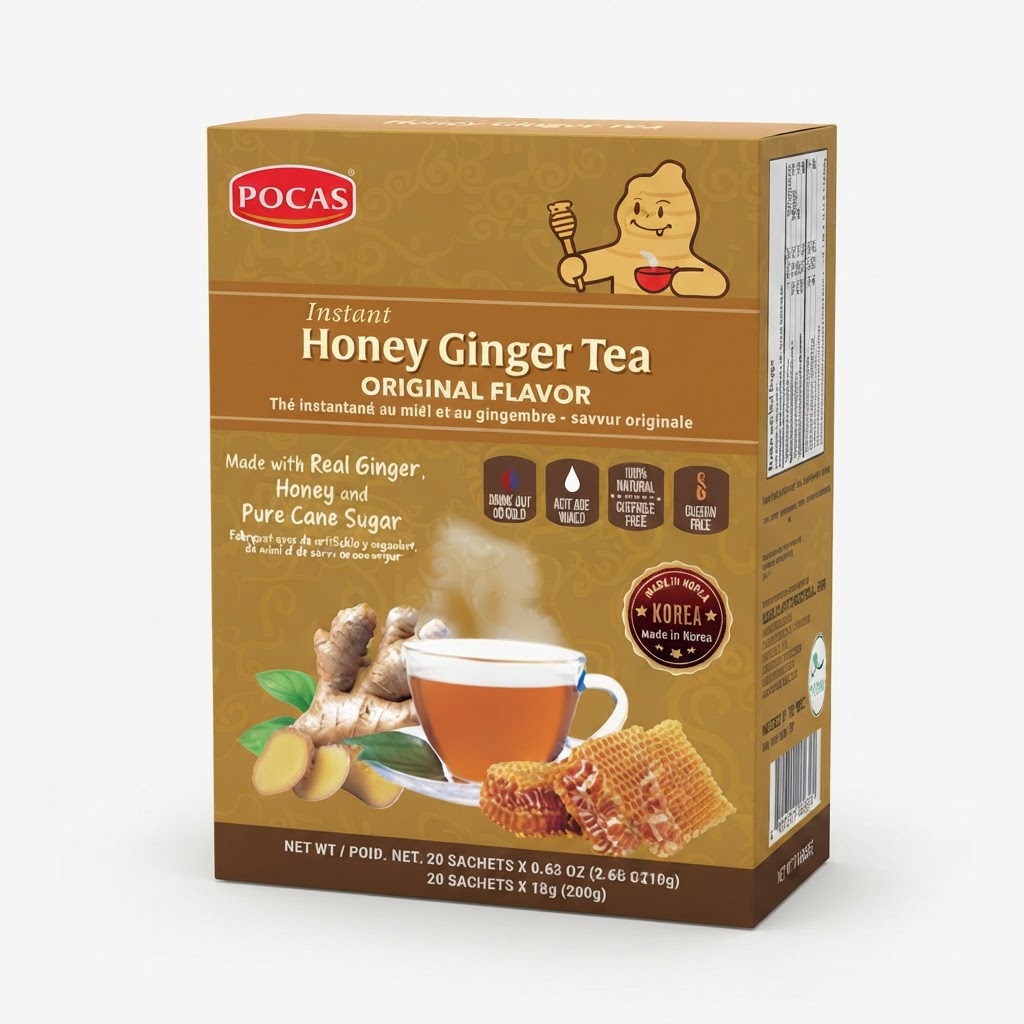 POCAS HONEY GINGER TEA ORIGINAL 18G - Thumbnail 3
