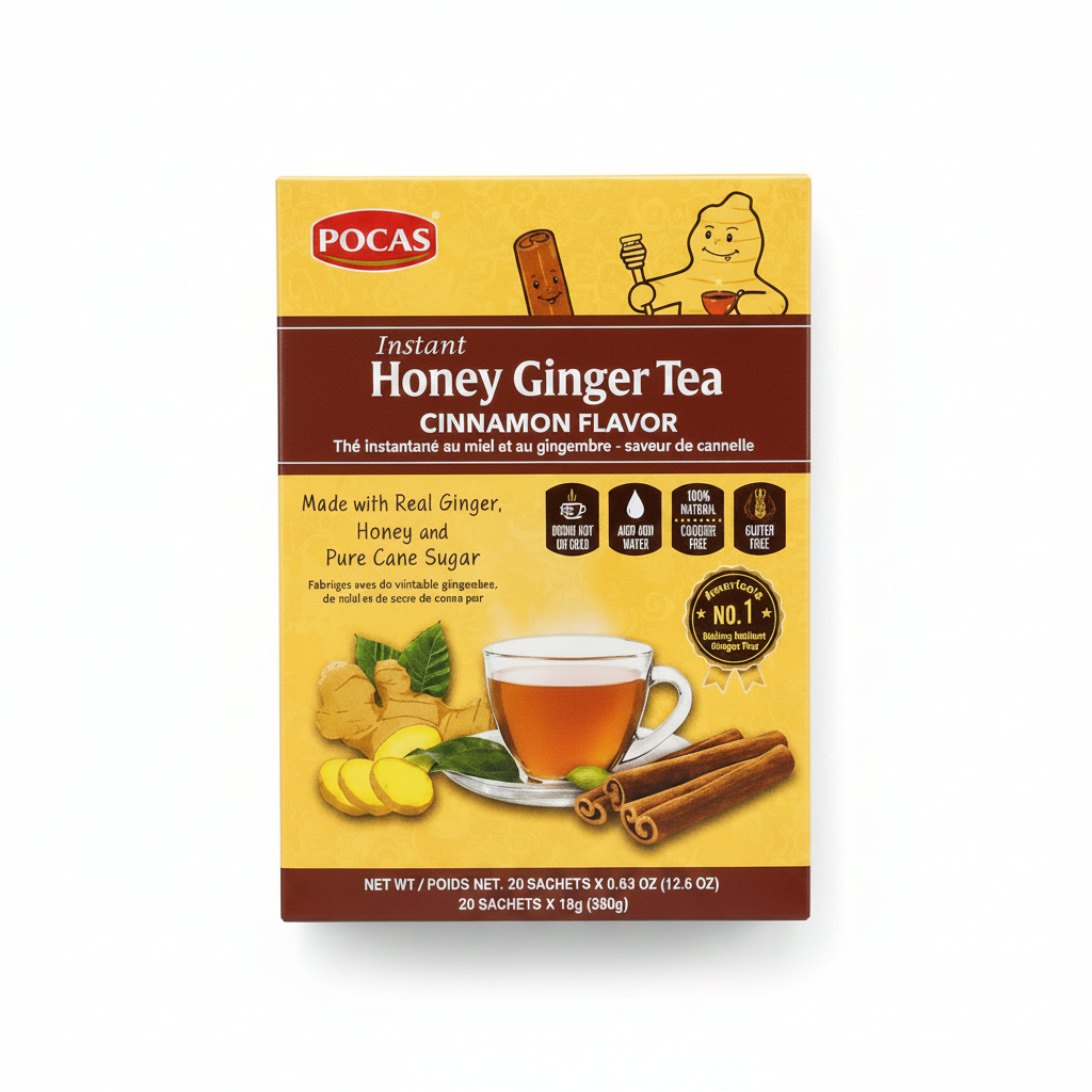 POCAS HONEY GINGER TEA CINNAMON 18G - Thumbnail 2