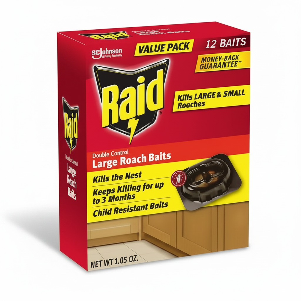 RAID LARGE ROACH 8 BAIT 0.70OZ - Thumbnail 4