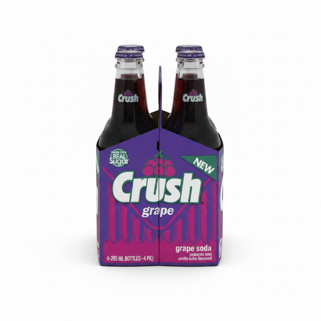 CRUSH GRAPE SODA BOTTLE 12OZ 4PK - Thumbnail 3