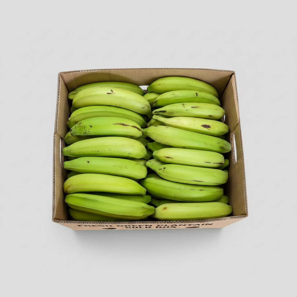 FRESH GREEN PLANTAIN 50LB BOX - Thumbnail 3