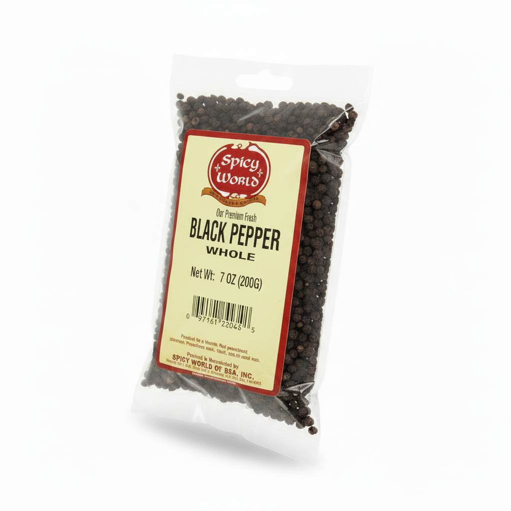 SPICY WORLD BLACK PEPPER WHOLE 7OZ - Thumbnail 3