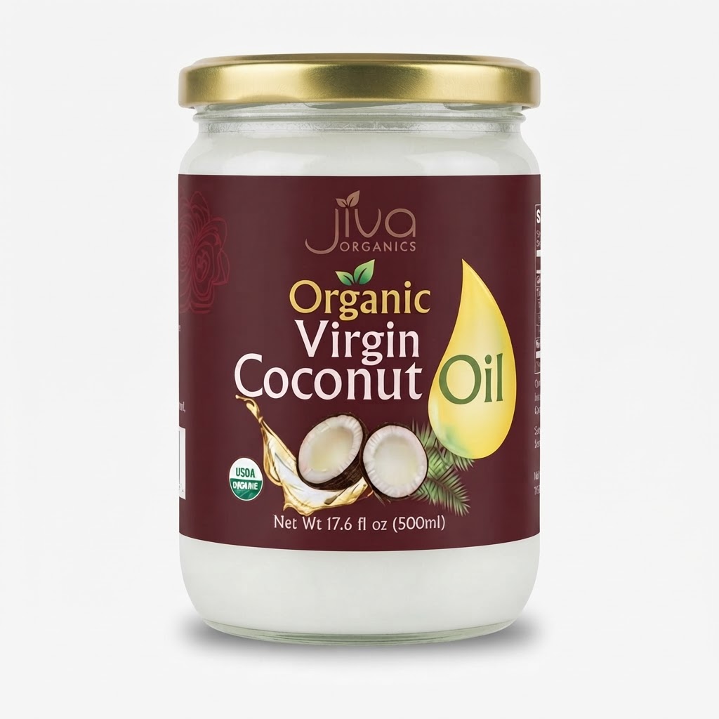 JIVA ORGANIC COCONUT OIL 500ML/17.6OZ - Thumbnail 2