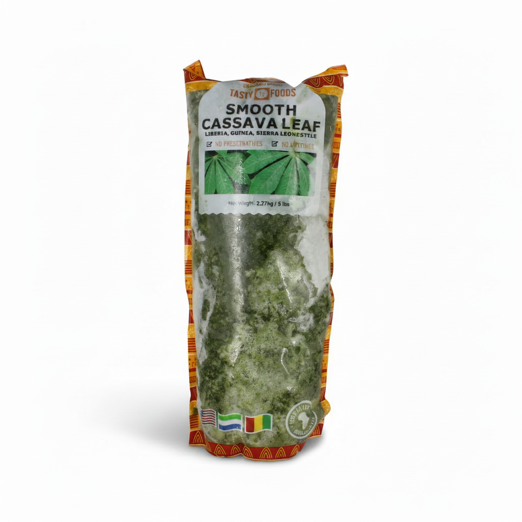 TASTY FOODS SMOOTH CASSAVA LEAVES 5LB - Thumbnail 4