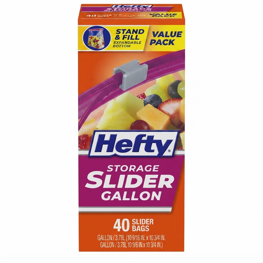 HEFTY STORAGE SLIDER GALLON 3.78L 40CT