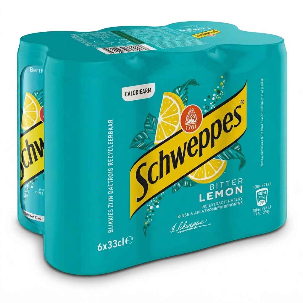 SCHWEPPES BITTER LEMON CAN 33CL 6PACK - Thumbnail 4