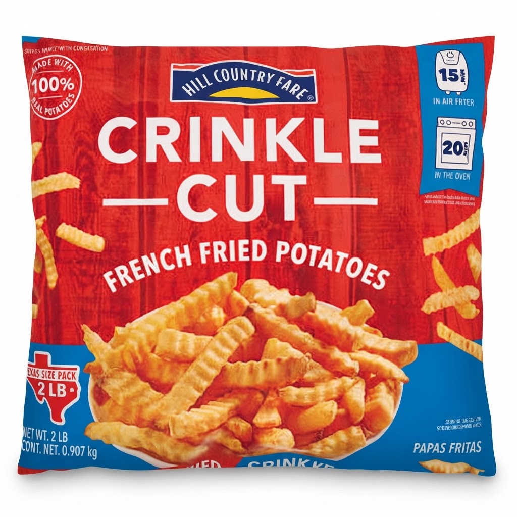 HILL COUNTRY CRINKLE FRIES CUT (2LBS)