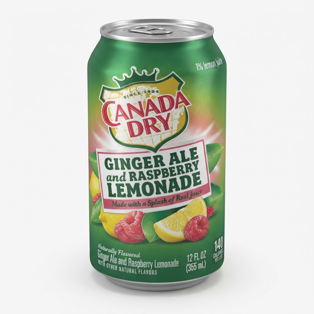 CANADA DRY GINGER ALE AND RASPBERRY 12OZ - Thumbnail 2
