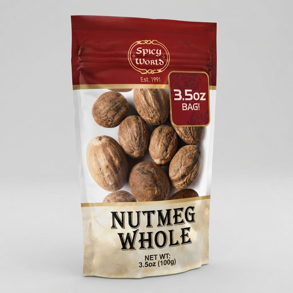 SPICY WORLD NUTMEG WHOLE 3.5OZ - Thumbnail 4