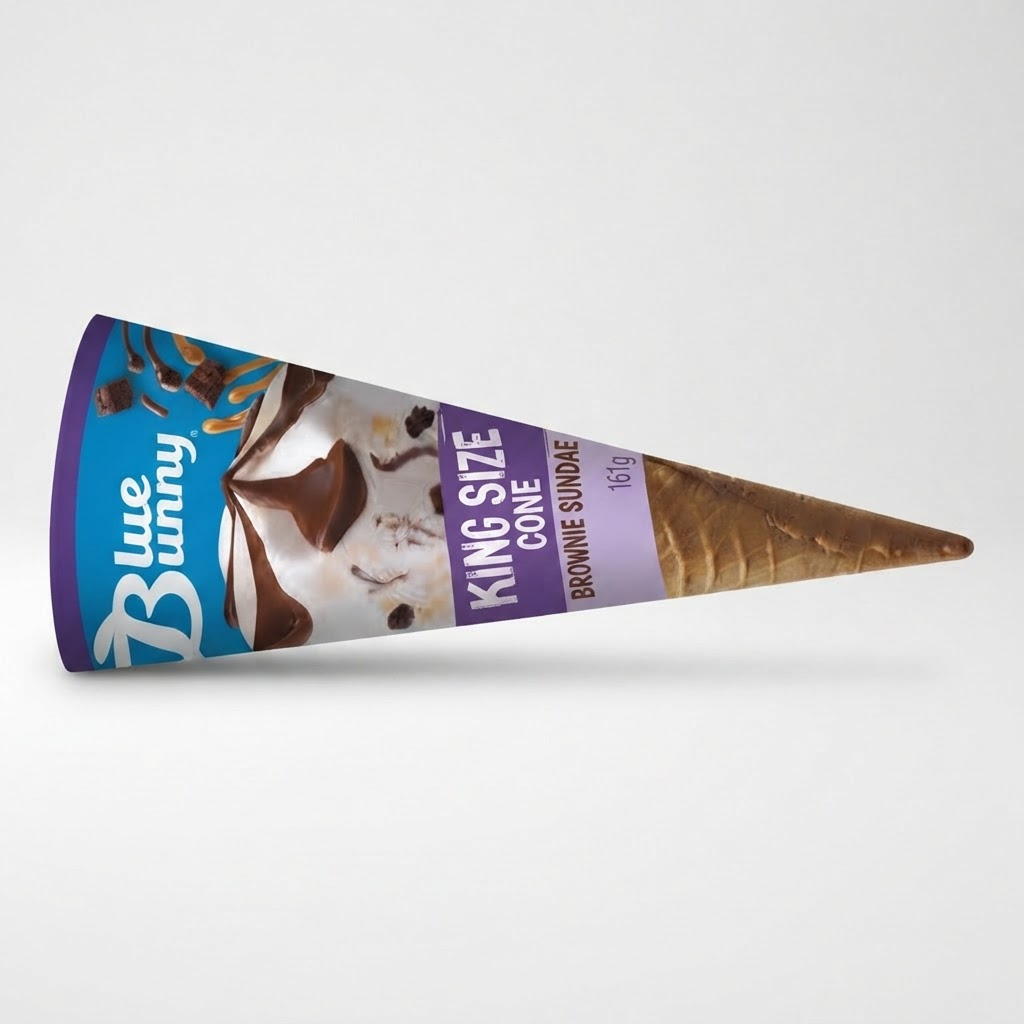 BLUE BUNNY KING SIZE CONE BROWNIE  161G - Thumbnail 4