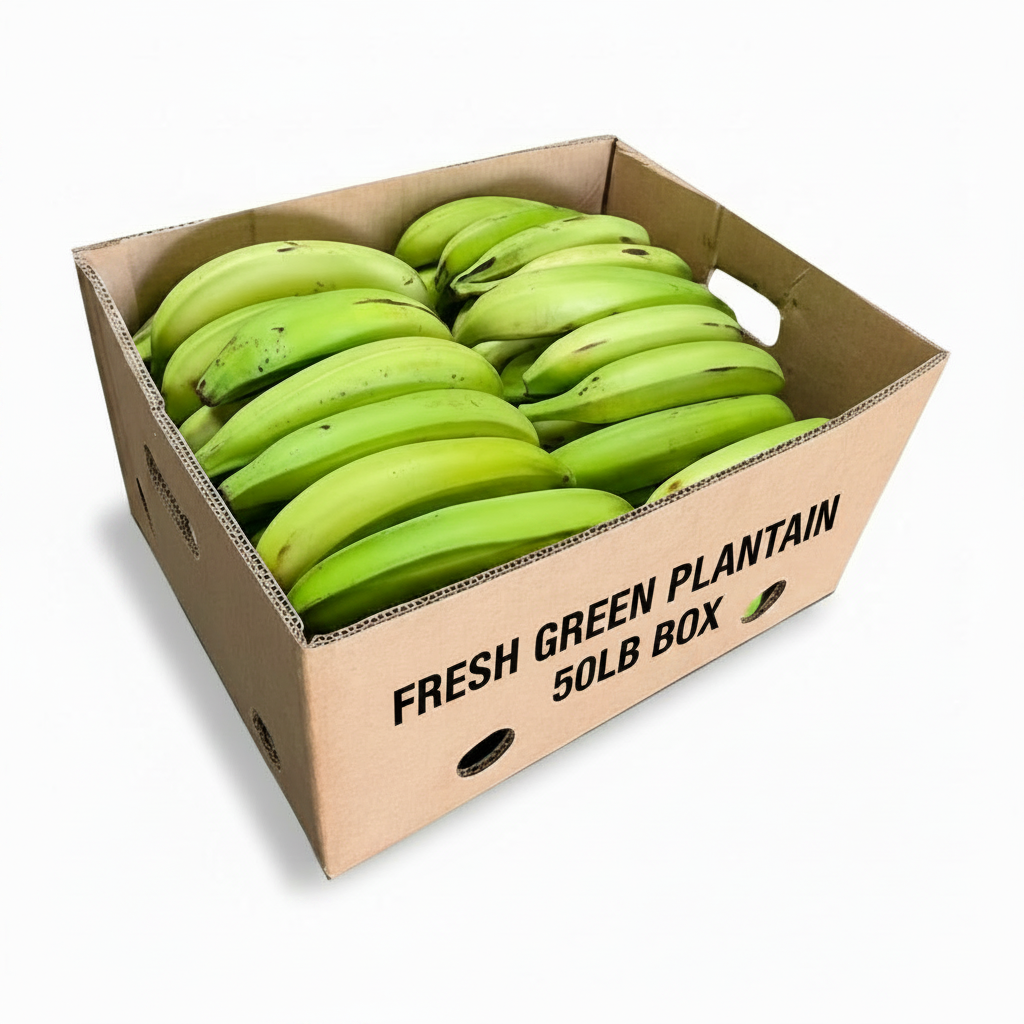 FRESH GREEN PLANTAIN 50LB BOX - Thumbnail 4