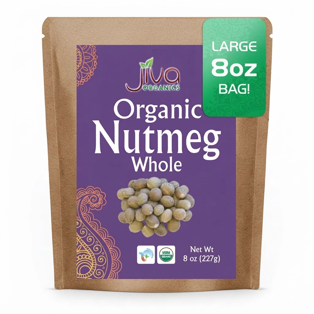 JIVA ORGANIC NUTMEG WHOLE 8OZ