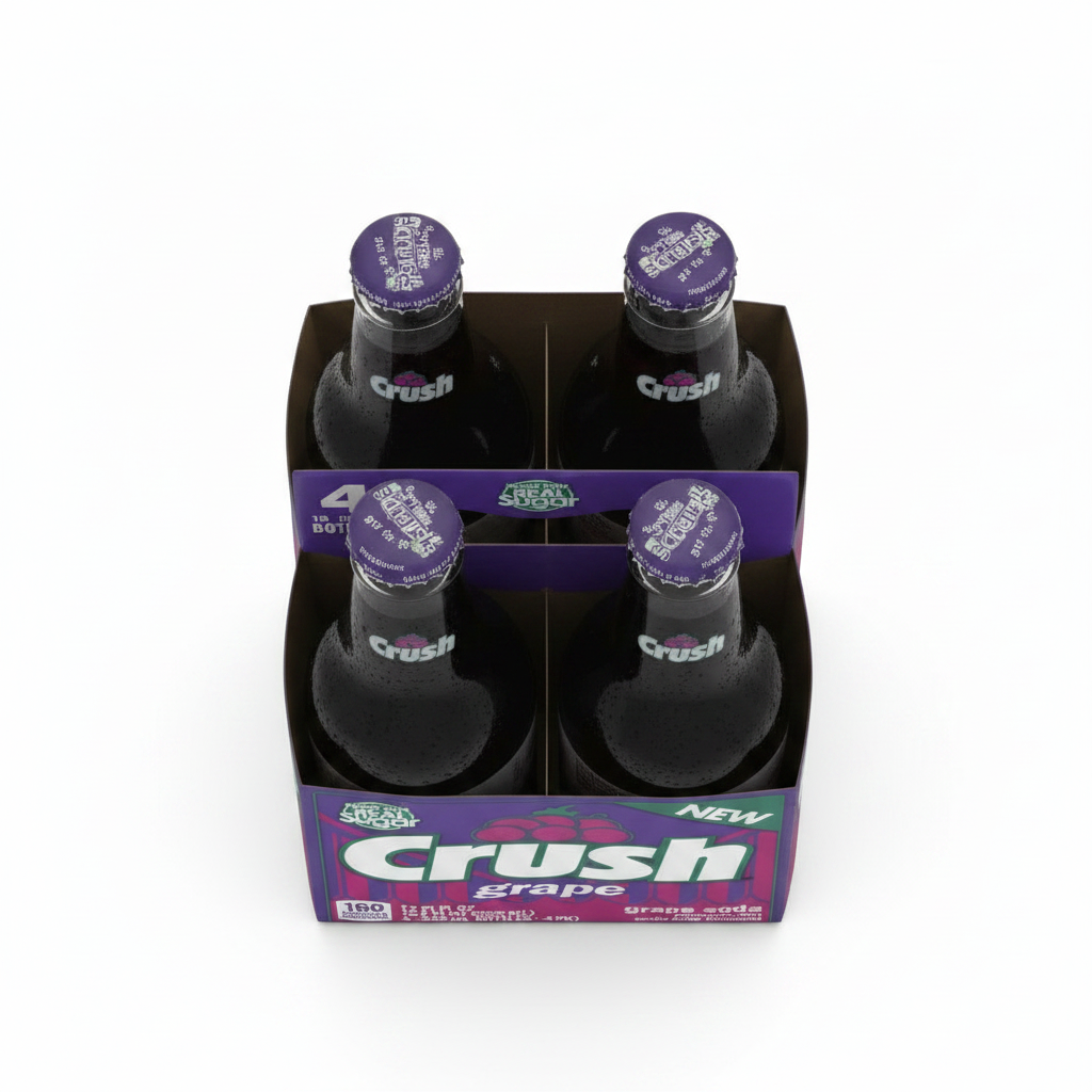 CRUSH GRAPE SODA BOTTLE 12OZ 4PK - Thumbnail 2