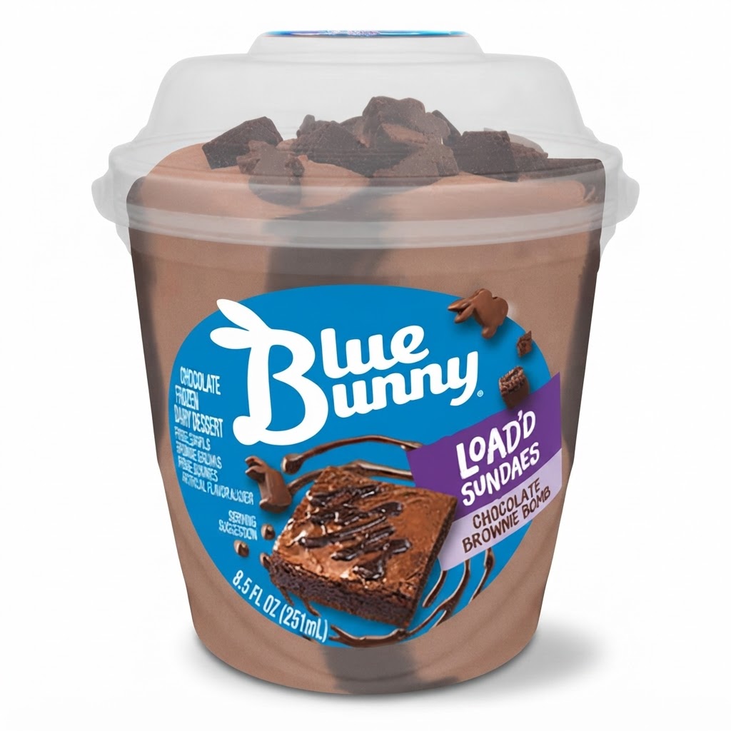 BLUE BUNNY LOADD SUNDAES BROWINE 8.5OZ