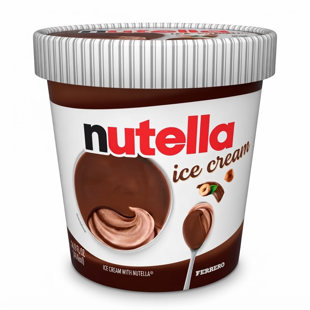 NUTELLA ICE CREAM  PINT 14.0 FL OZ (414ML) - Thumbnail 3