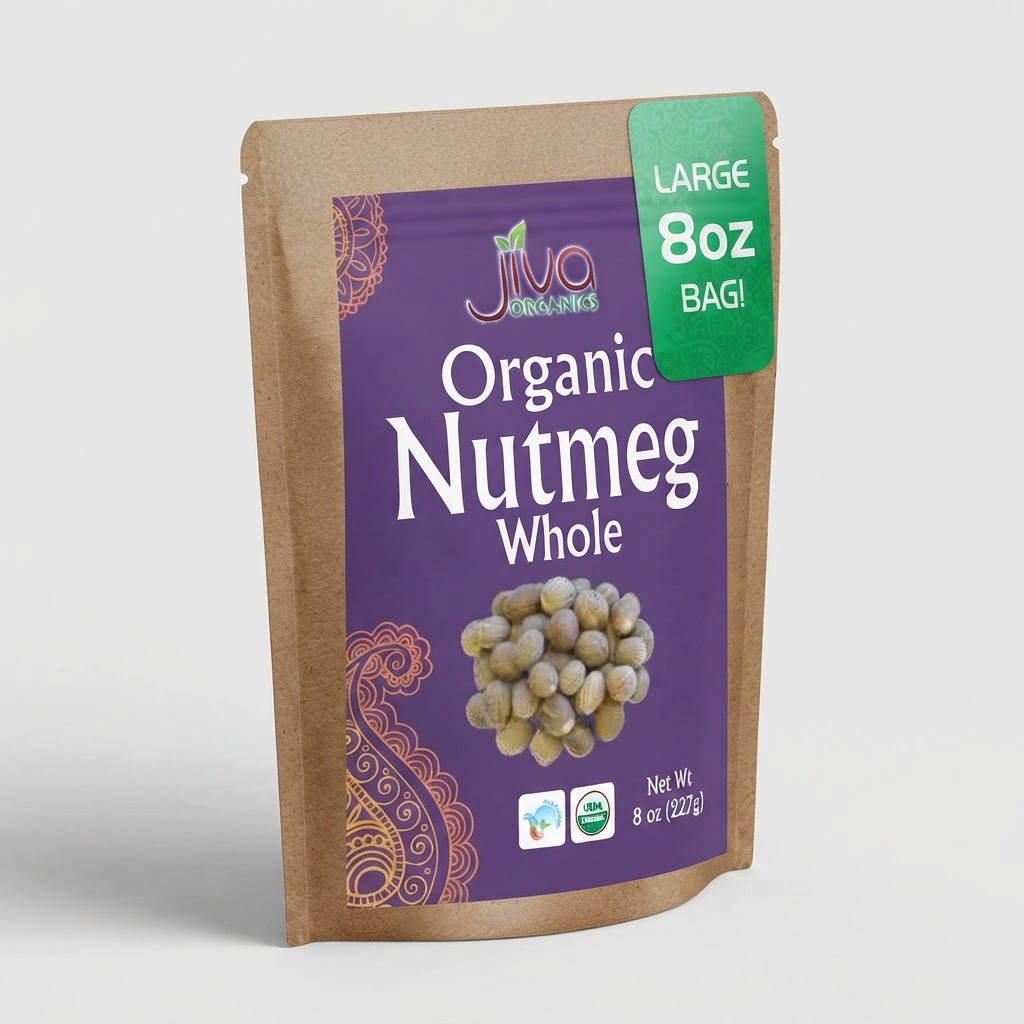 JIVA ORGANIC NUTMEG WHOLE 8OZ - Thumbnail 3