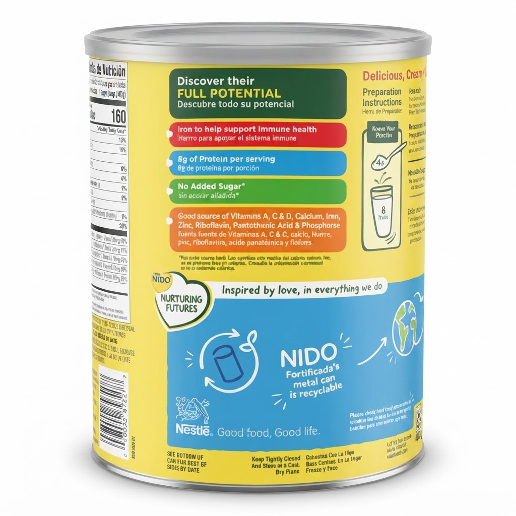 NESTLE NIDO DRY WHOLE MILK 400G - Thumbnail 3