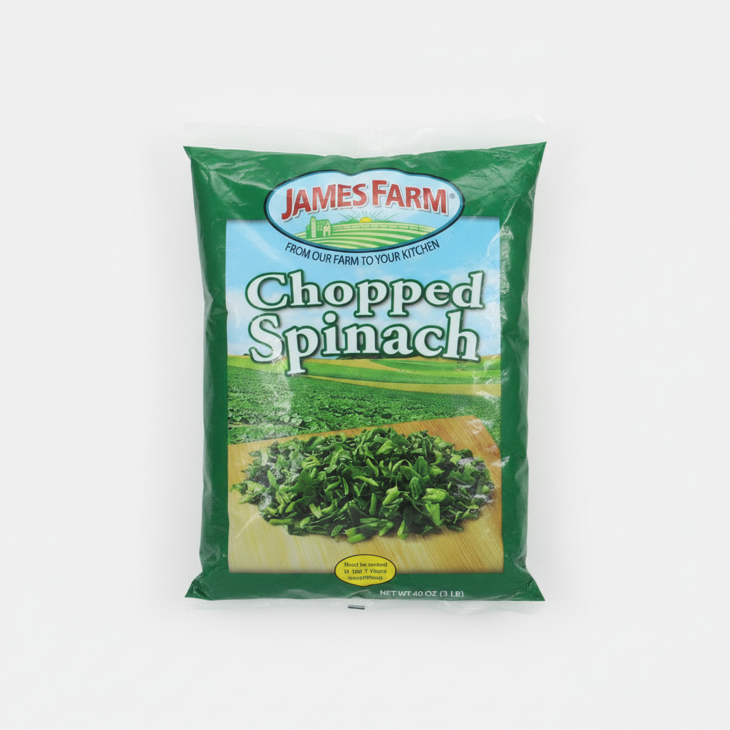 JAMES FARM CHOPPED SPINACH 3LB - Thumbnail 3