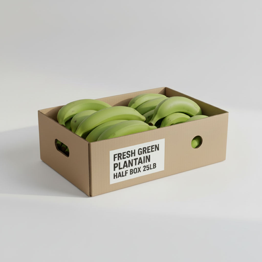 FRESH GREEN PLANTAIN HALF BOX 25LB - Thumbnail 4