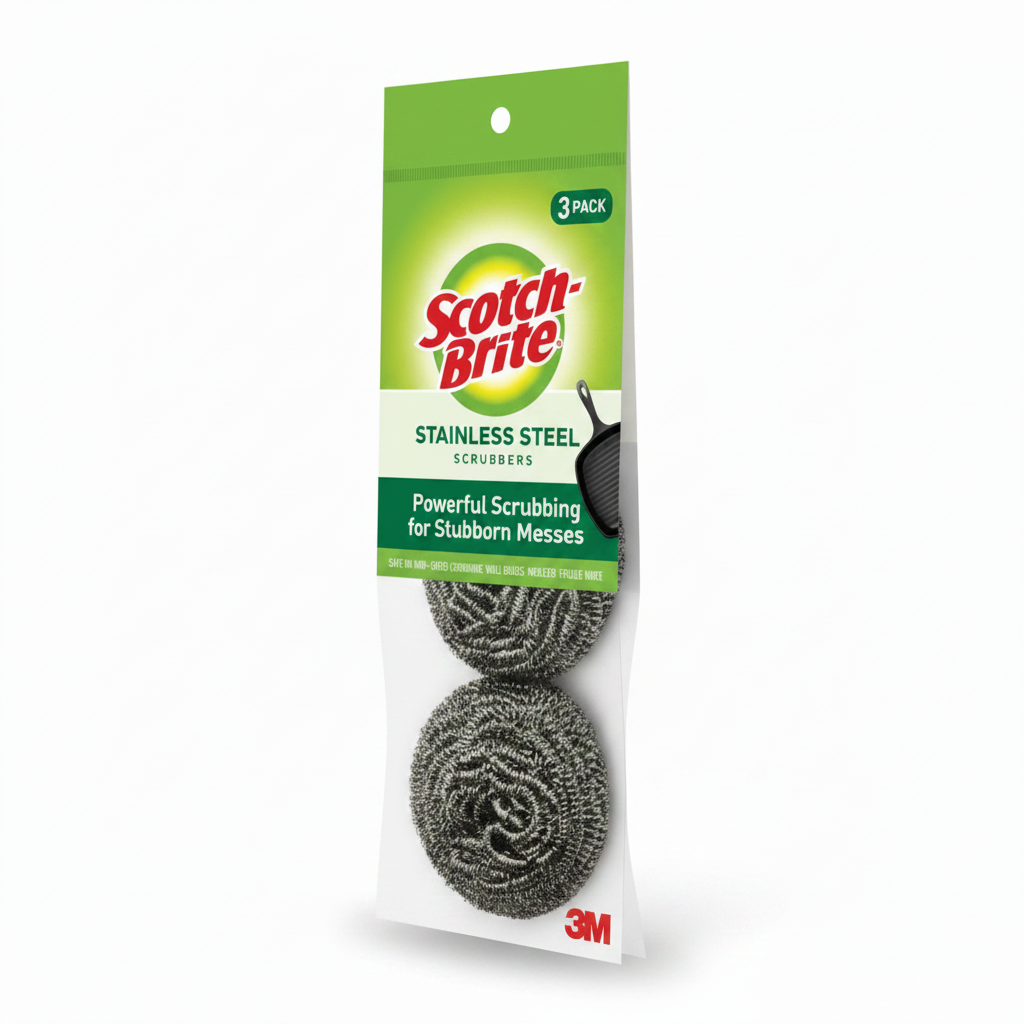 SCOTCH BRITE STAINLESS STEEL 3M SCRUBBER - Thumbnail 4