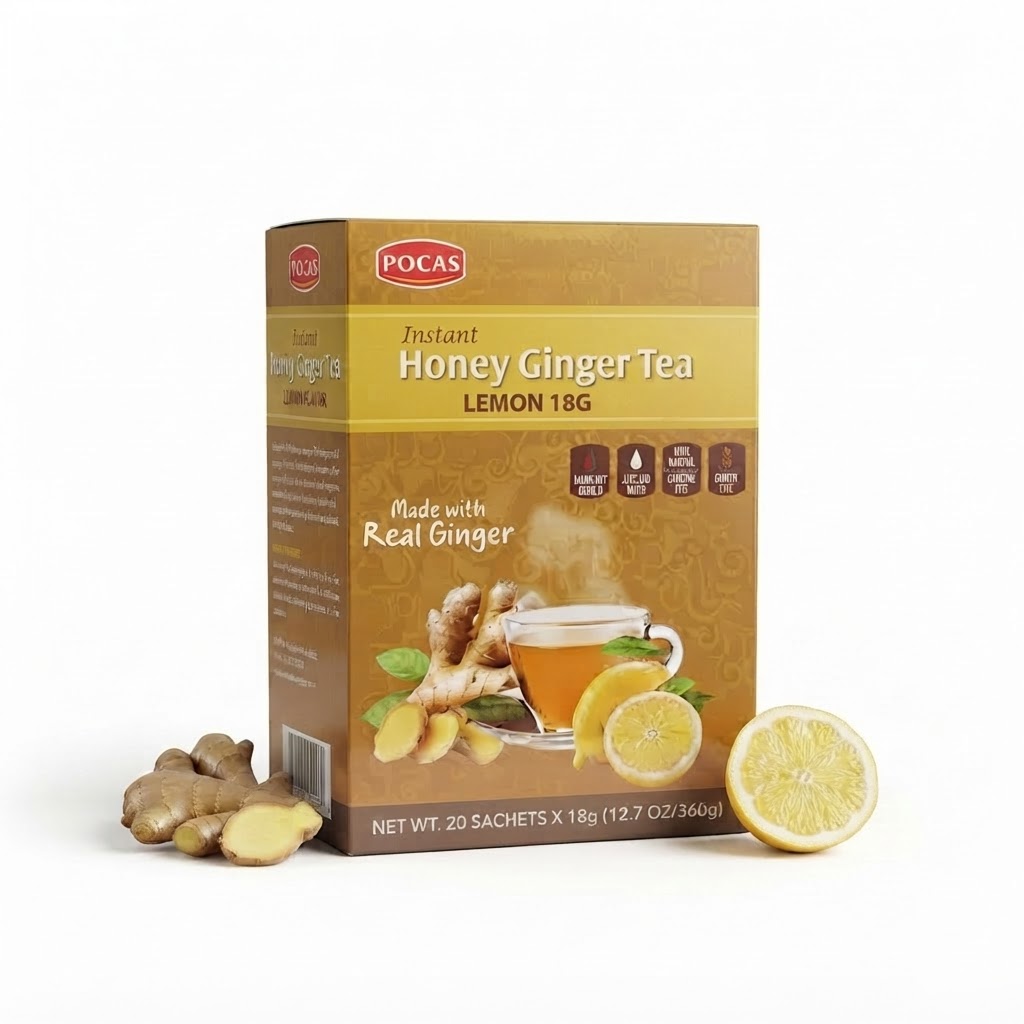 POCAS HONEY GINGER TEA LEMON 18G - Thumbnail 3