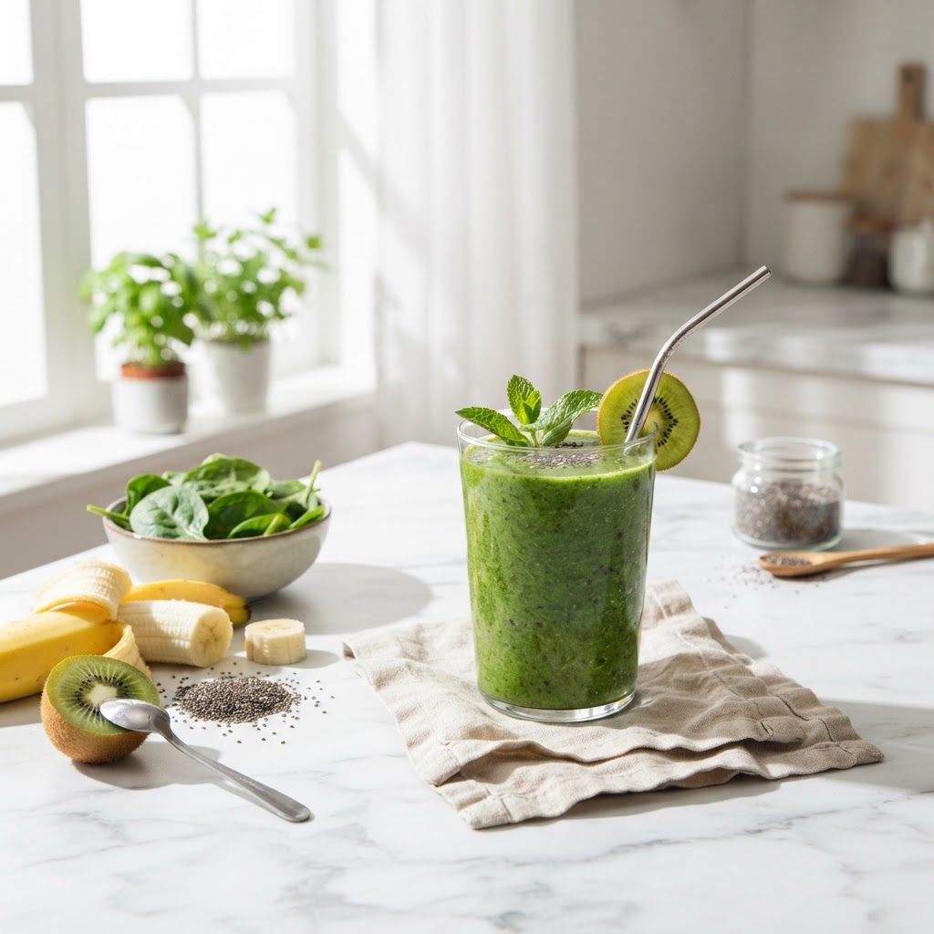 A vibrant woman enjoying healthy food to boost energy after pregnancy.