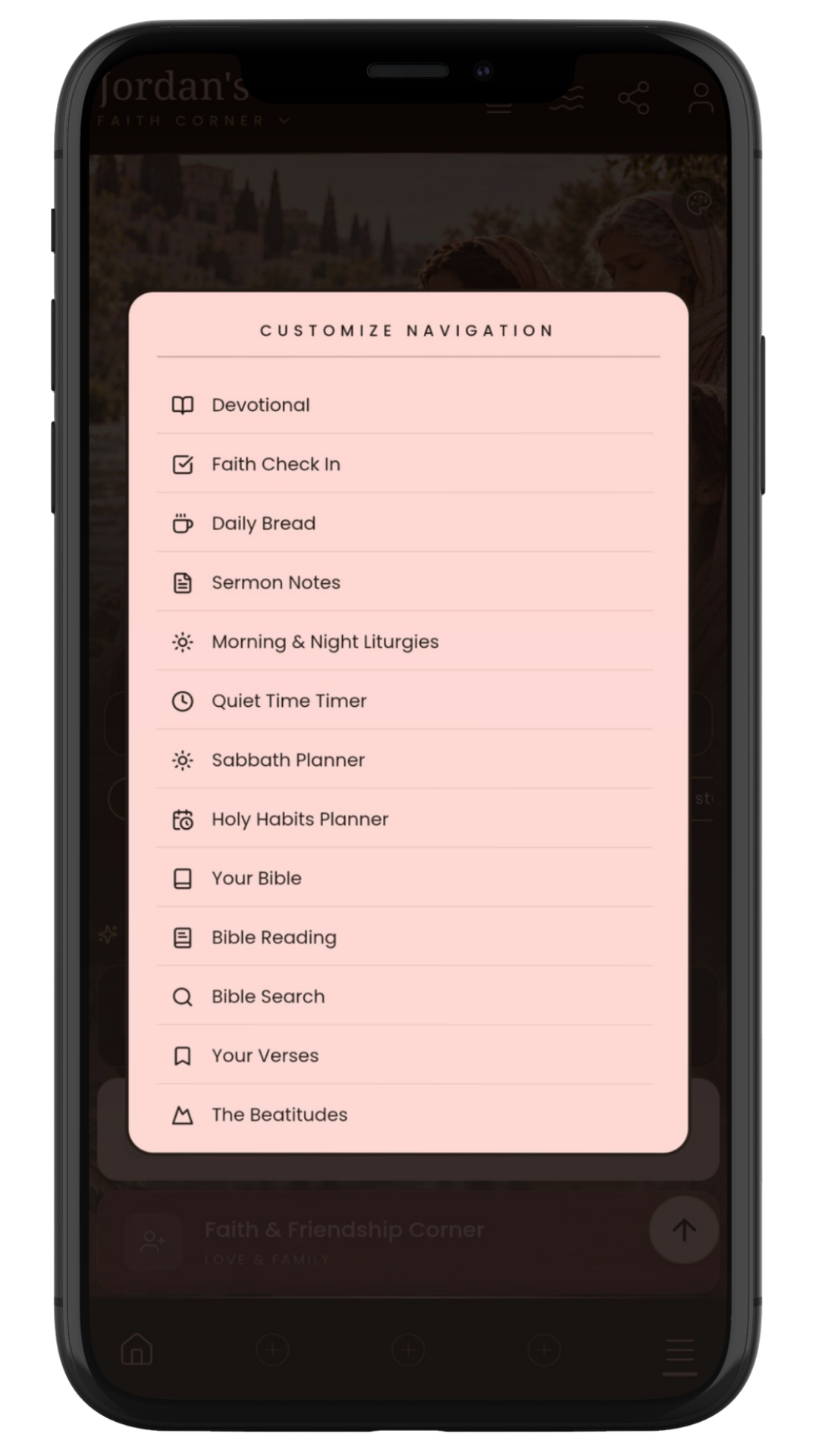 The app rearranges itself around you.