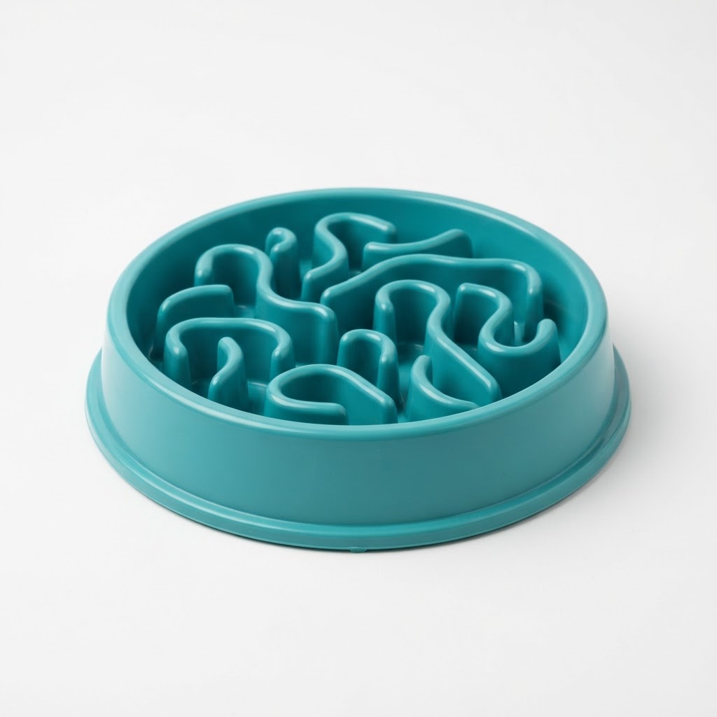 Slow-feeder bowls