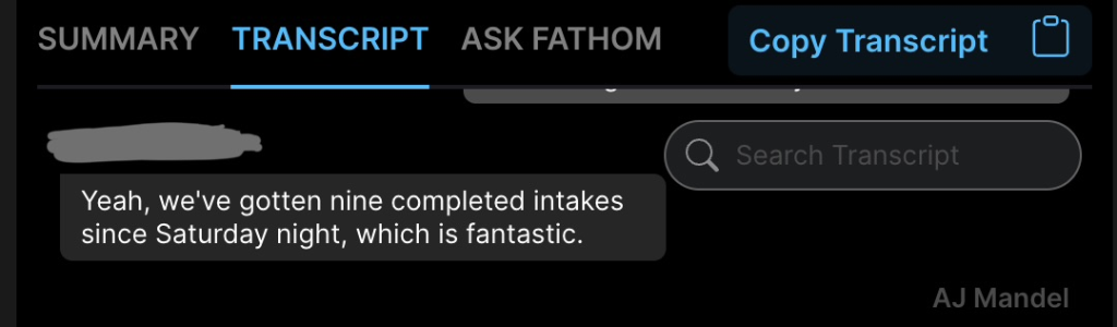 Client Transcript